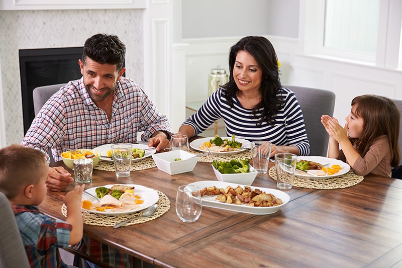 Family at dinner