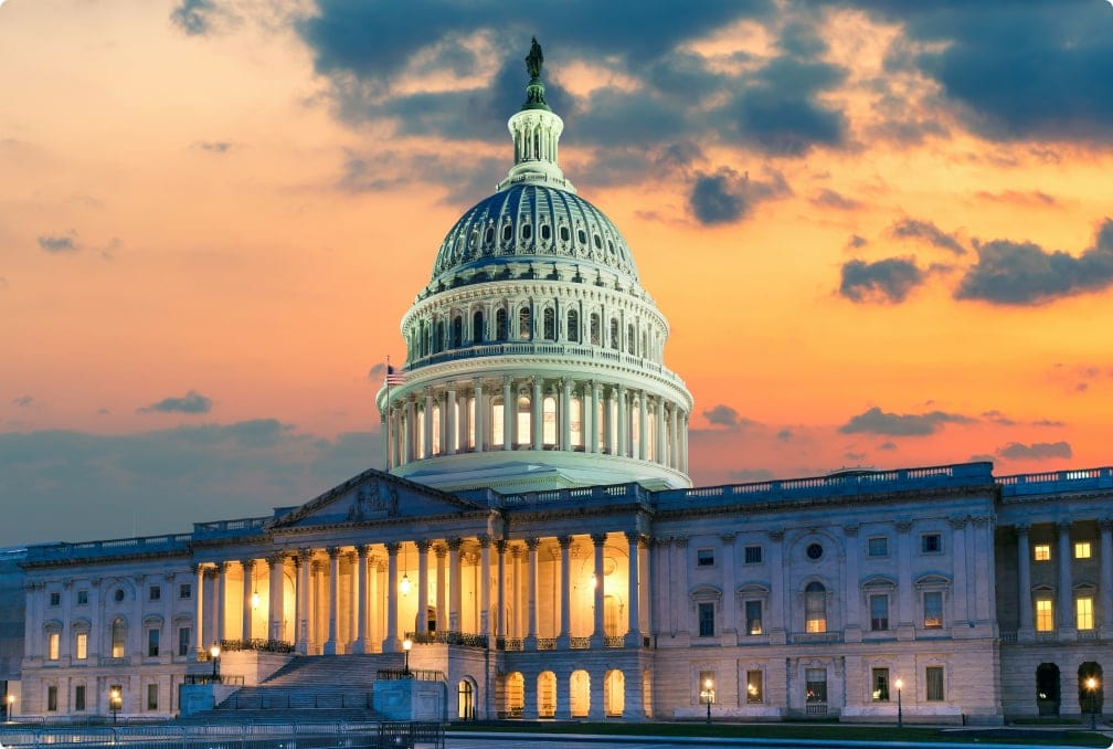 US_Capitol_Building_Night_Sunset